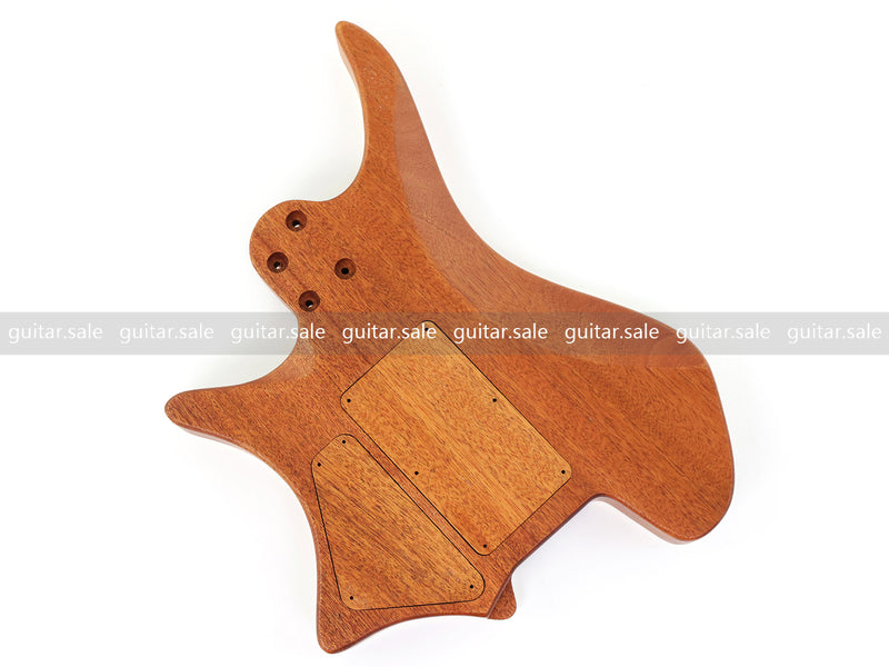 6 String Headless Solid Mahogany Electric Guitar Body with Satin Finish (YMB-016)