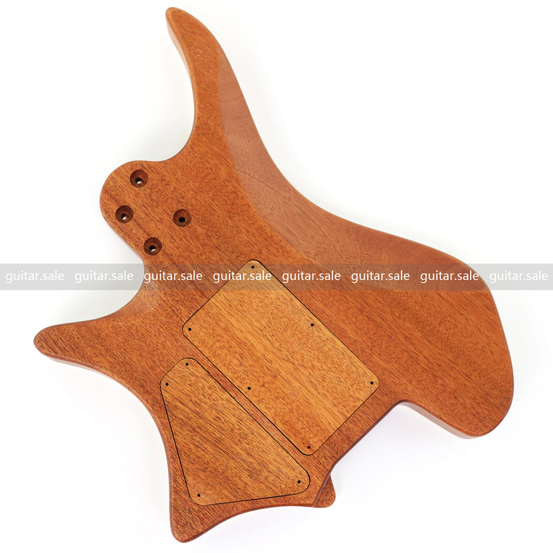 6 String Headless Solid Mahogany Electric Guitar Body with Satin Finish (YMB-016)