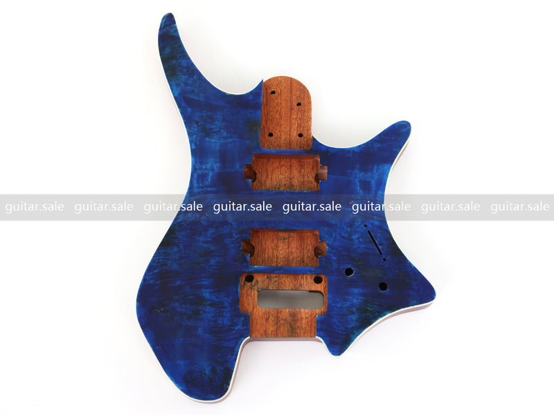 6 String Headless Solid Mahogany Electric Guitar Body with Satin Finish (YMB-016)