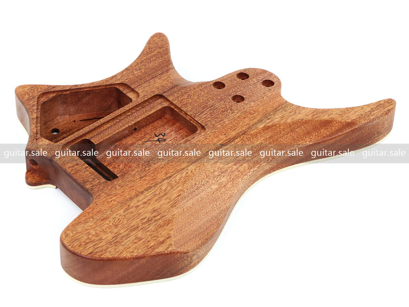 6 String Headless Solid Mahogany Electric Guitar Body with Satin Finish (YMB-017)