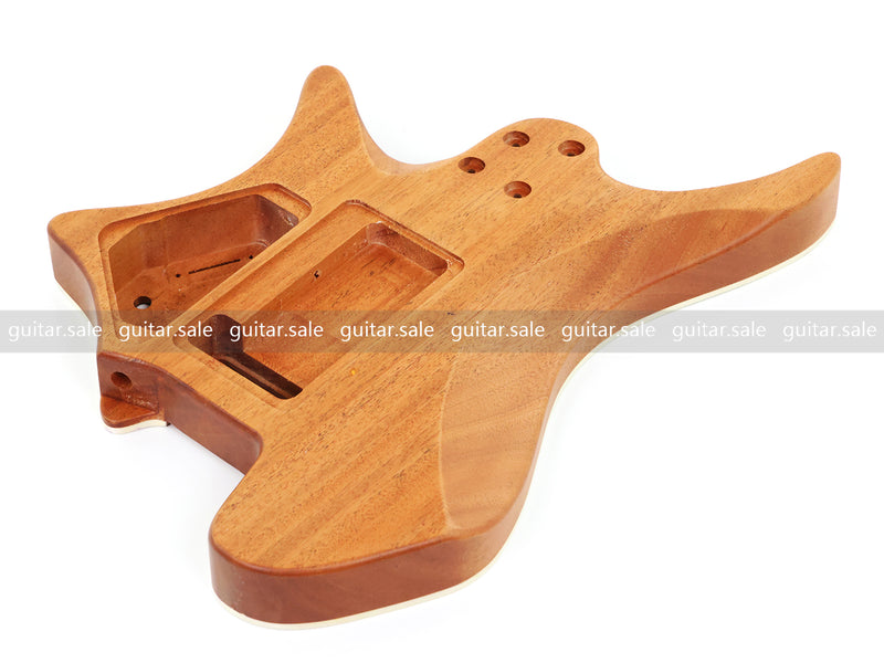 6 String Headless Solid Mahogany Electric Guitar Body with Satin Finish (YMB-018)