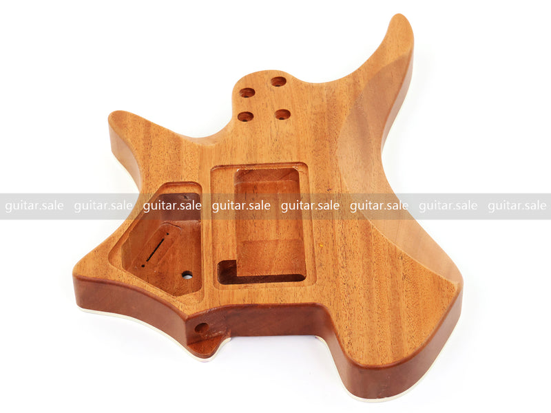 6 String Headless Solid Mahogany Electric Guitar Body with Satin Finish (YMB-018)