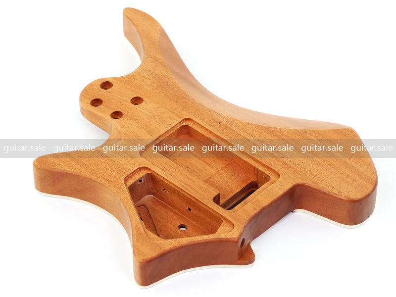 6 String Headless Solid Mahogany Electric Guitar Body with Satin Finish (YMB-018)