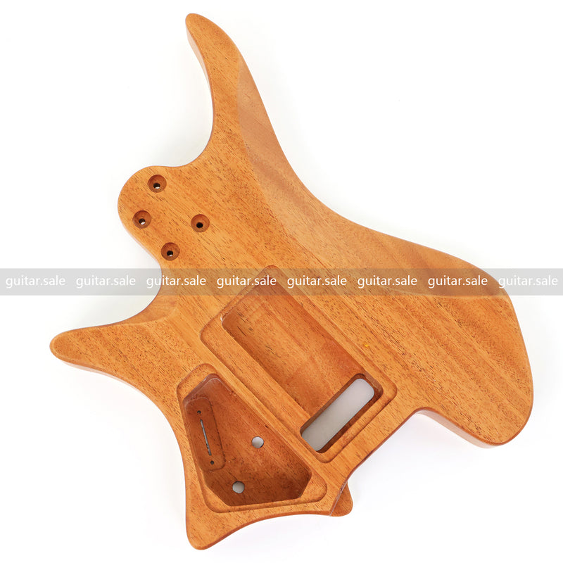 6 String Headless Solid Mahogany Electric Guitar Body with Satin Finish (YMB-018)