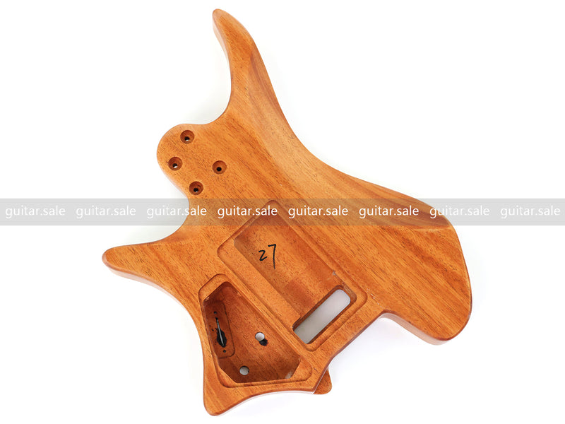 6 String Headless Solid Mahogany Electric Guitar Body with Satin Finish (YMB-019)