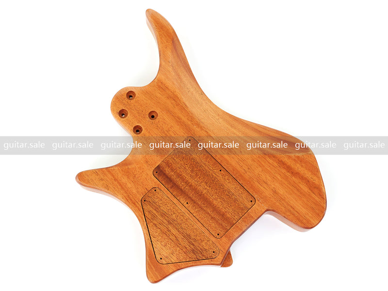 6 String Headless Solid Mahogany Electric Guitar Body with Satin Finish (YMB-019)