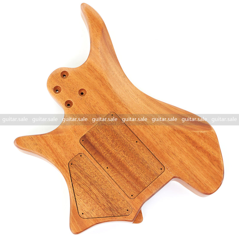 6 String Headless Solid Mahogany Electric Guitar Body with Satin Finish (YMB-019)