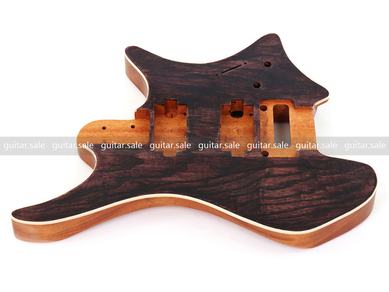 6 String Headless Solid Mahogany Electric Guitar Body with Satin Finish (YMB-019)