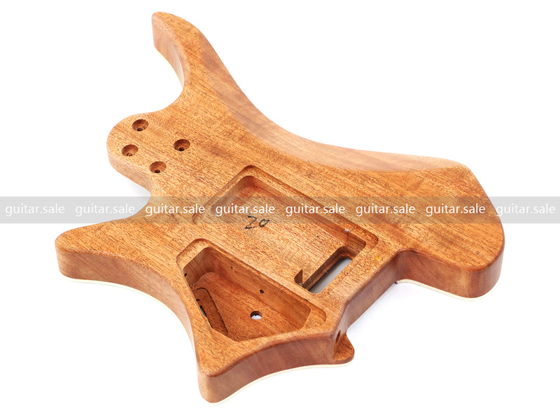 6 String Headless Solid Mahogany Electric Guitar Body with Satin Finish (YMB-020)