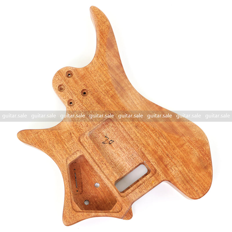 6 String Headless Solid Mahogany Electric Guitar Body with Satin Finish (YMB-020)