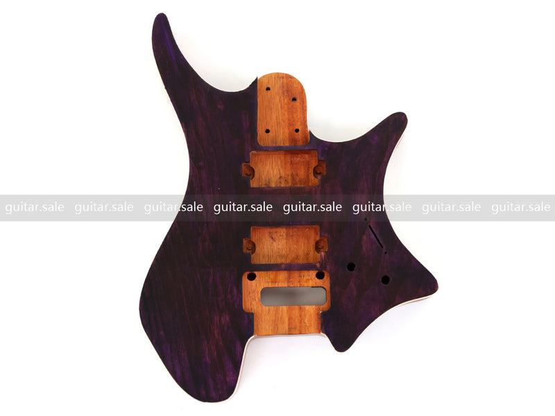 6 String Headless Solid Mahogany Electric Guitar Body with Satin Finish (YMB-021)