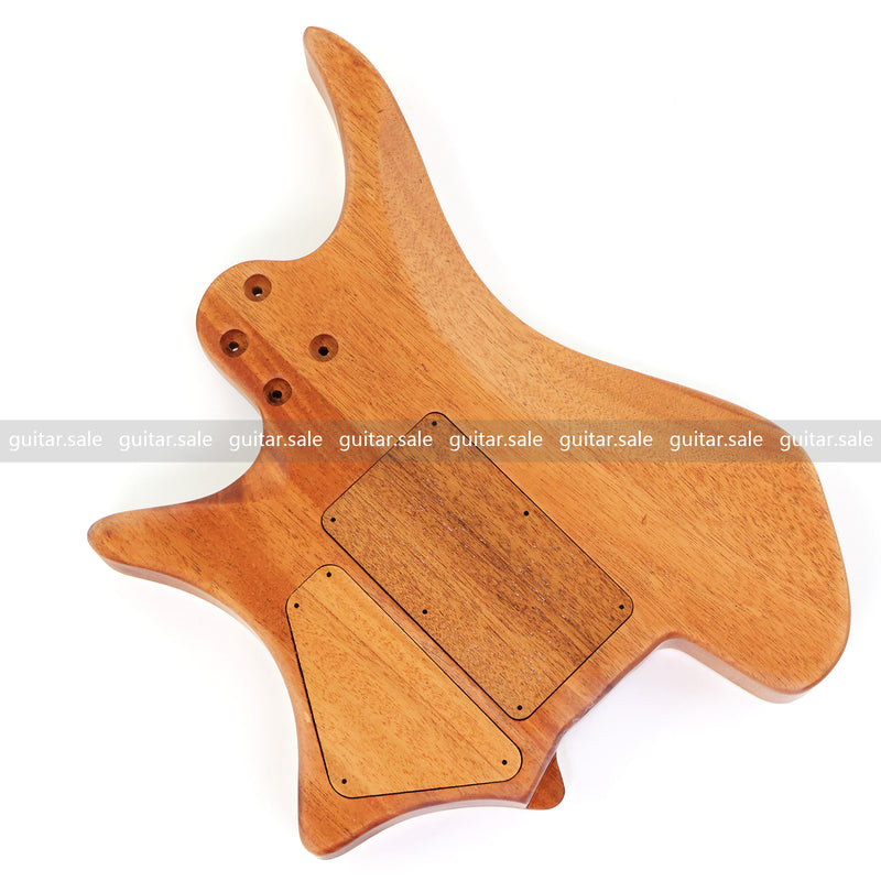 6 String Headless Solid Mahogany Electric Guitar Body with Satin Finish (YMB-021)