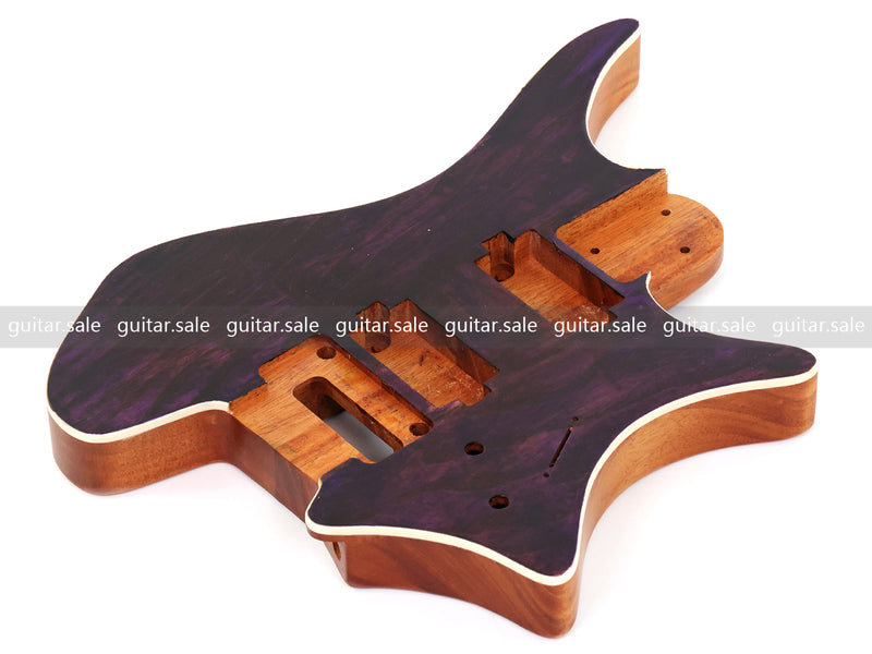 6 String Headless Solid Mahogany Electric Guitar Body with Satin Finish (YMB-021)
