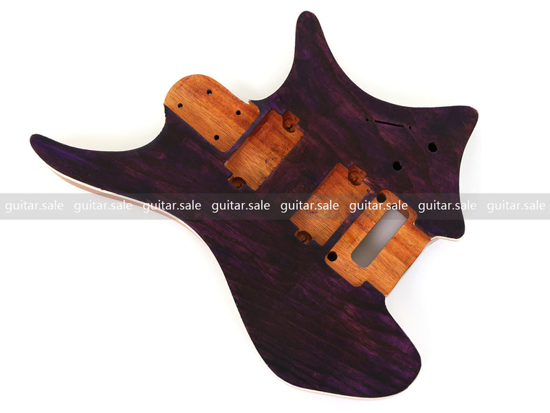 6 String Headless Solid Mahogany Electric Guitar Body with Satin Finish (YMB-021)