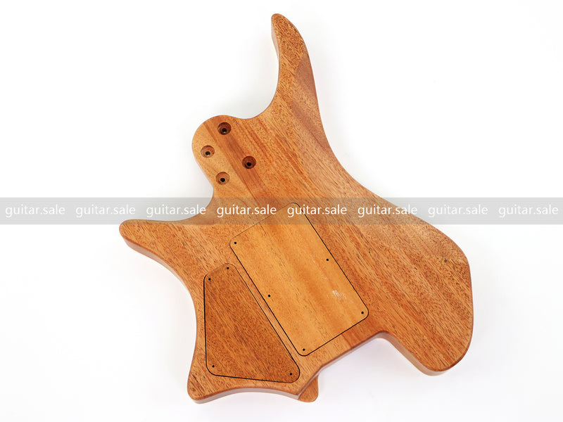 6 String Headless Solid Mahogany Electric Guitar Body with Satin Finish (YMB-022)
