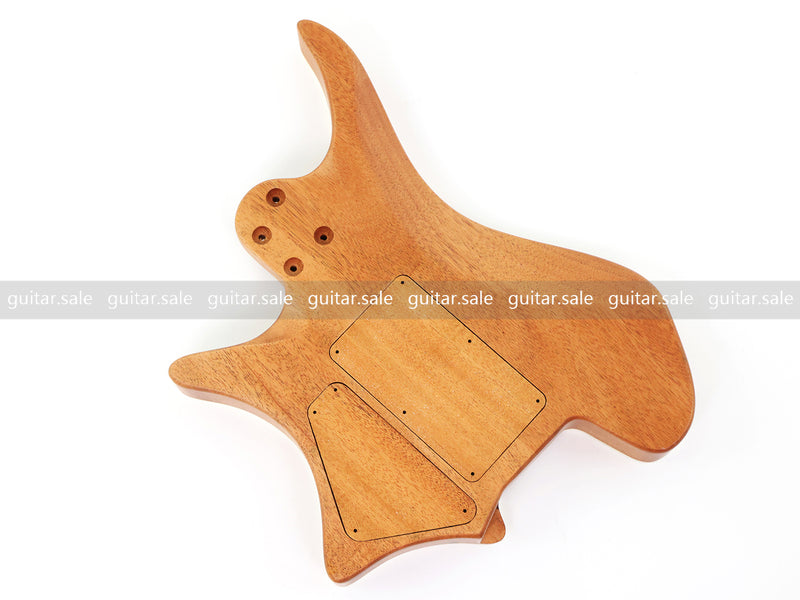 6 String Headless Solid Mahogany Electric Guitar Body with Satin Finish (YMB-023)