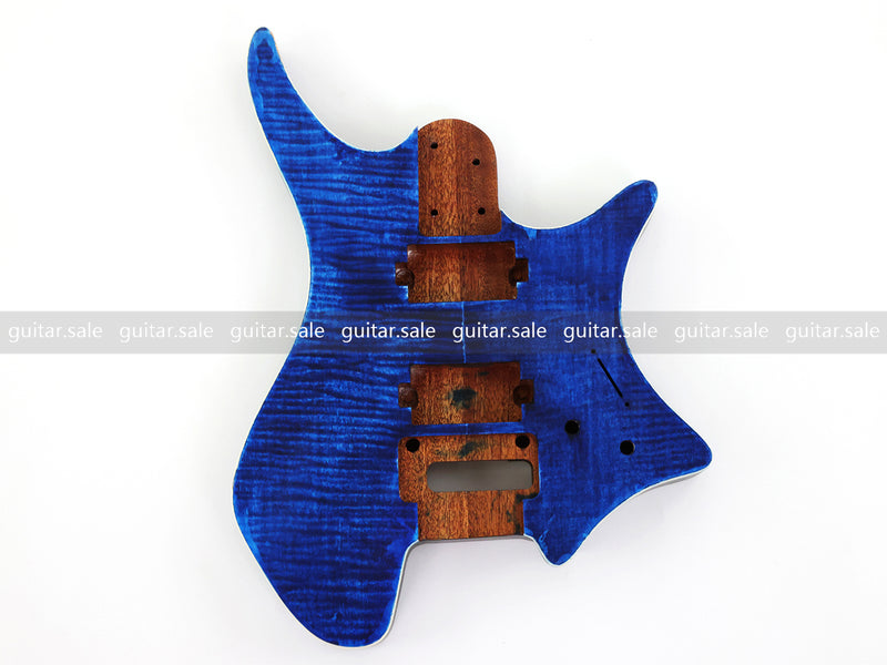 6 String Headless Solid Mahogany Electric Guitar Body with Satin Finish (YMB-026)