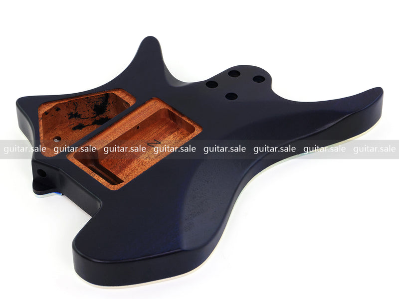 6 String Headless Solid Mahogany Electric Guitar Body with Satin Finish (YMB-026)