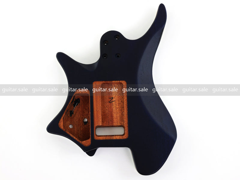 6 String Headless Solid Mahogany Electric Guitar Body with Satin Finish (YMB-026)