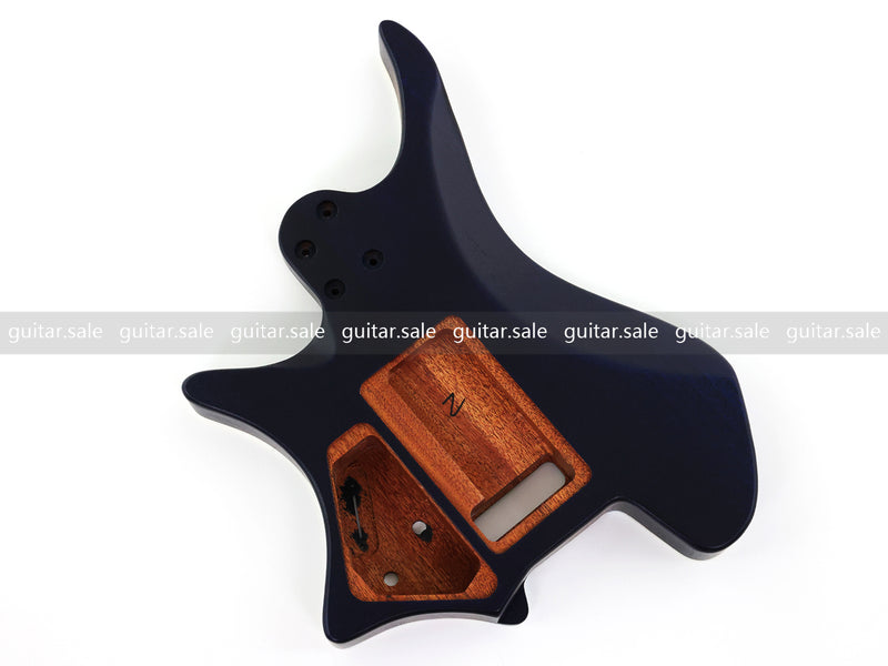 6 String Headless Solid Mahogany Electric Guitar Body with Satin Finish (YMB-026)
