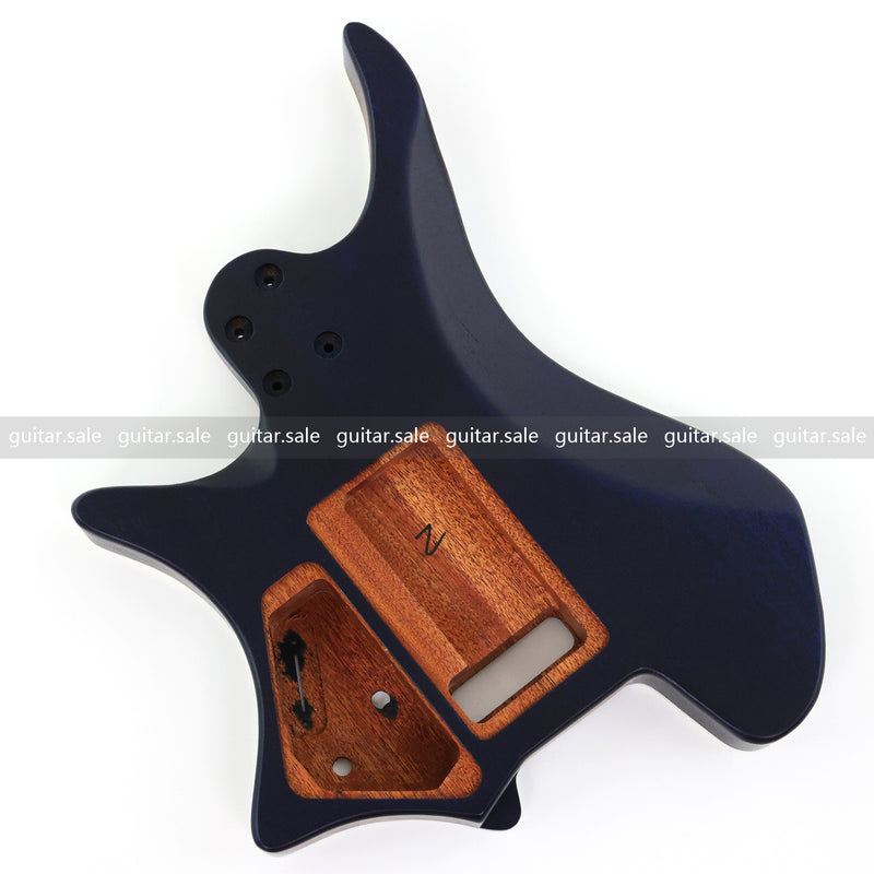 6 String Headless Solid Mahogany Electric Guitar Body with Satin Finish (YMB-026)