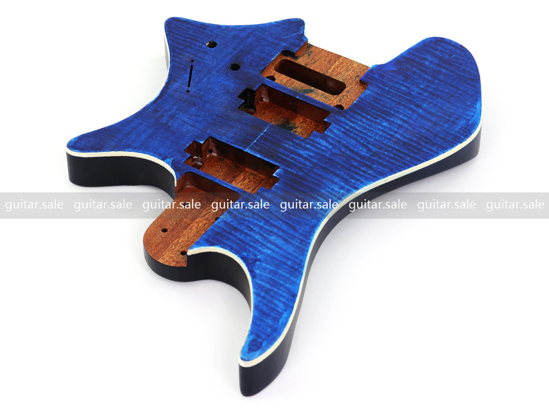 6 String Headless Solid Mahogany Electric Guitar Body with Satin Finish (YMB-026)
