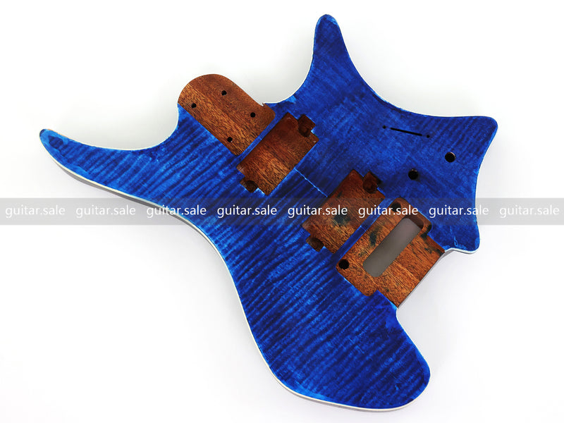 6 String Headless Solid Mahogany Electric Guitar Body with Satin Finish (YMB-026)