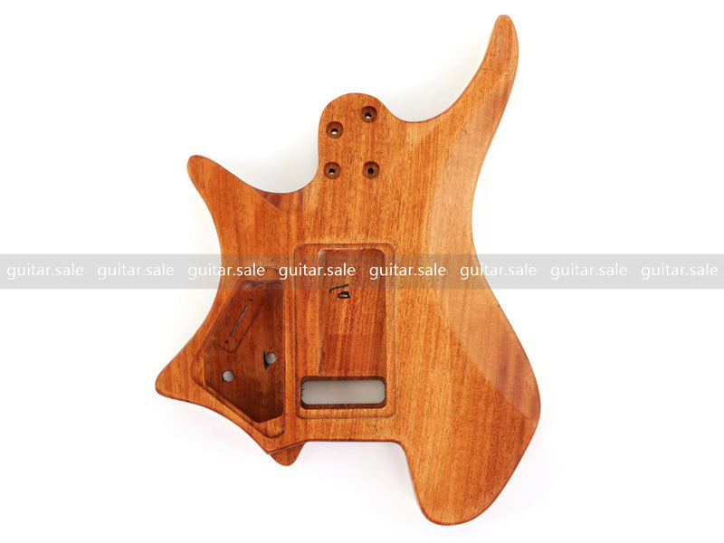 6 String Headless Solid Mahogany Electric Guitar Body with Satin Finish (YMB-027)
