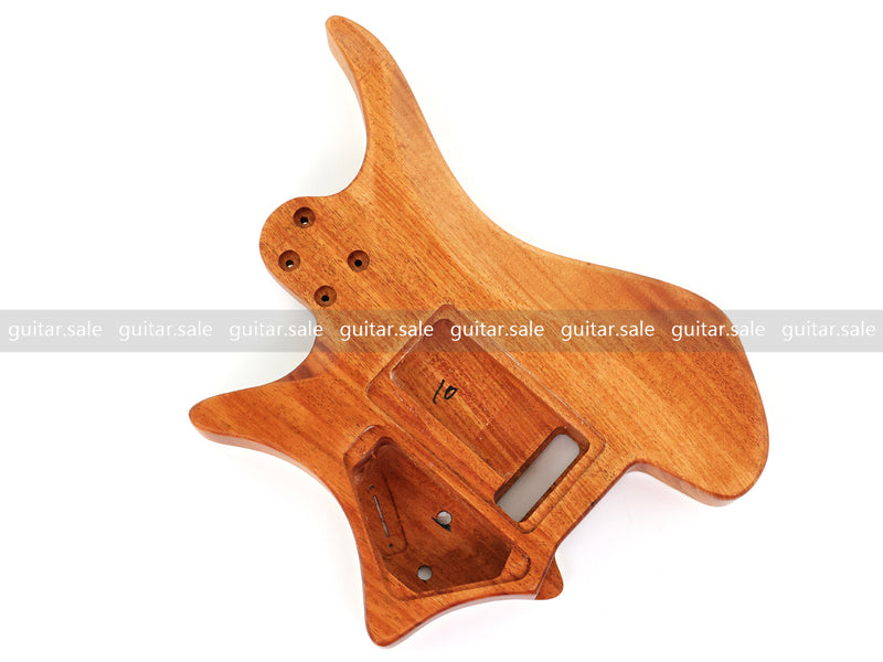 6 String Headless Solid Mahogany Electric Guitar Body with Satin Finish (YMB-027)