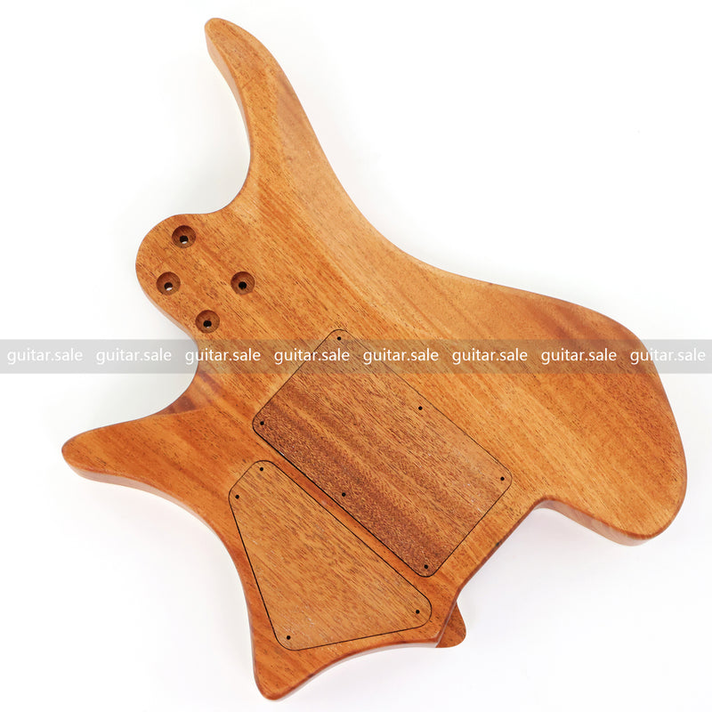 6 String Headless Solid Mahogany Electric Guitar Body with Satin Finish (YMB-027)