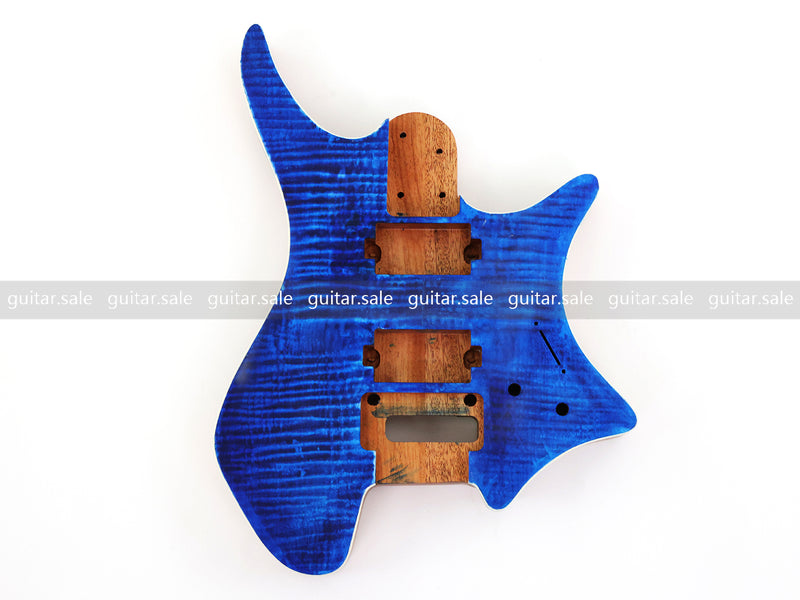 6 String Headless Solid Mahogany Electric Guitar Body with Satin Finish (YMB-028)