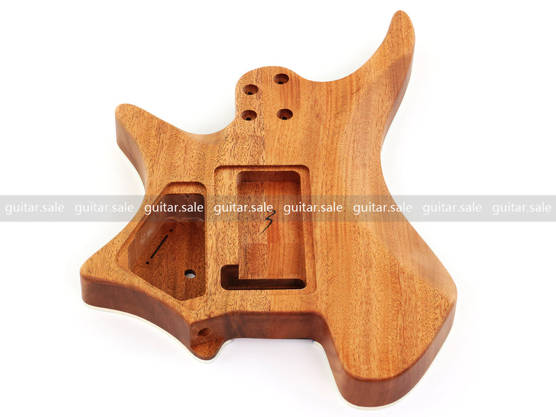 6 String Headless Solid Mahogany Electric Guitar Body with Satin Finish (YMB-028)
