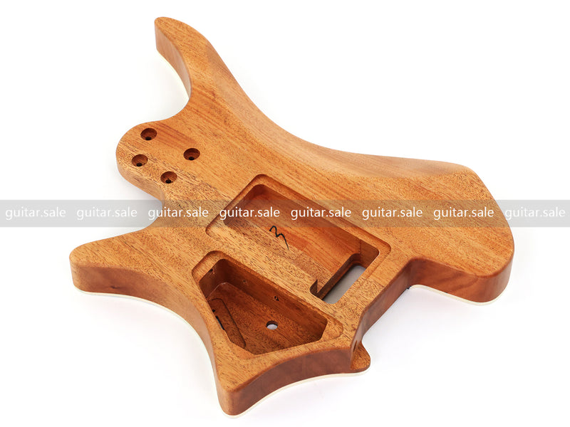 6 String Headless Solid Mahogany Electric Guitar Body with Satin Finish (YMB-028)