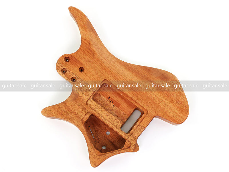 6 String Headless Solid Mahogany Electric Guitar Body with Satin Finish (YMB-028)