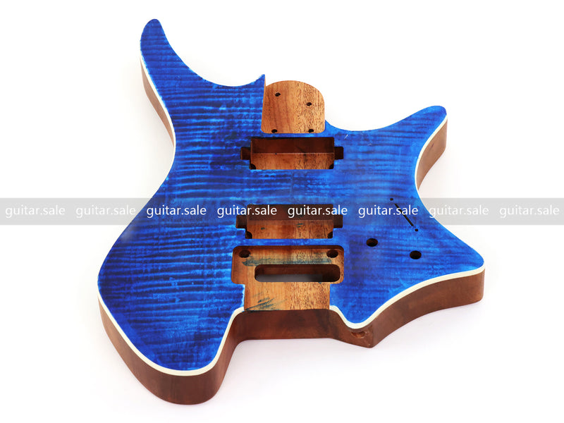 6 String Headless Solid Mahogany Electric Guitar Body with Satin Finish (YMB-028)