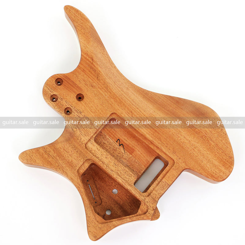 6 String Headless Solid Mahogany Electric Guitar Body with Satin Finish (YMB-028)