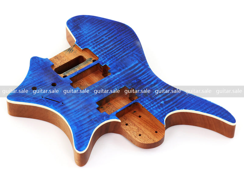 6 String Headless Solid Mahogany Electric Guitar Body with Satin Finish (YMB-028)
