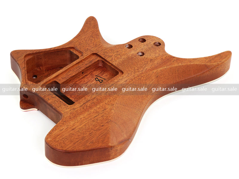 6 String Headless Solid Mahogany Electric Guitar Body with Satin Finish (YMB-029)