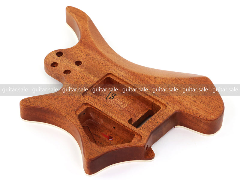 6 String Headless Solid Mahogany Electric Guitar Body with Satin Finish (YMB-029)