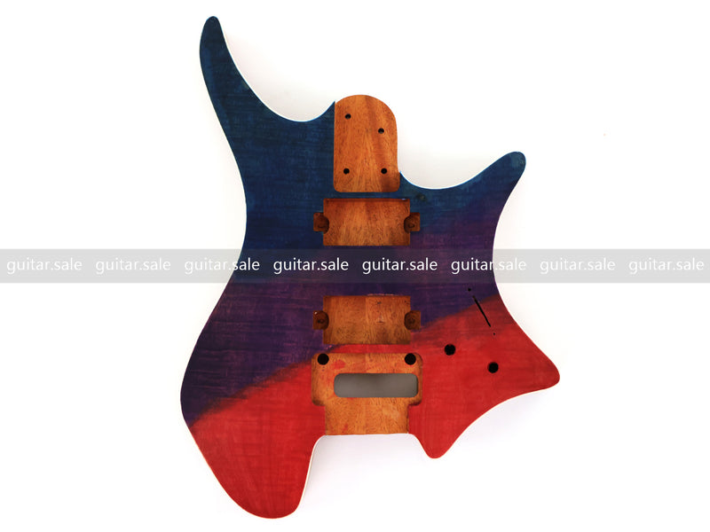 6 String Headless Solid Mahogany Electric Guitar Body with Satin Finish (YMB-030)