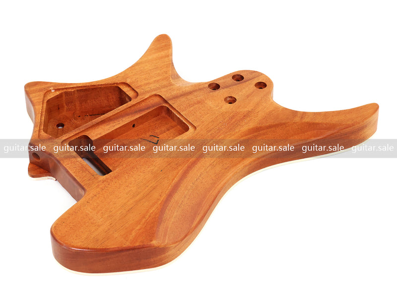 6 String Headless Solid Mahogany Electric Guitar Body with Satin Finish (YMB-030)