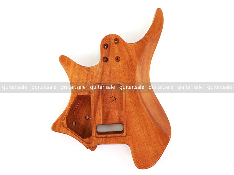 6 String Headless Solid Mahogany Electric Guitar Body with Satin Finish (YMB-030)
