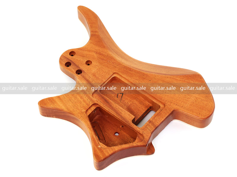 6 String Headless Solid Mahogany Electric Guitar Body with Satin Finish (YMB-030)