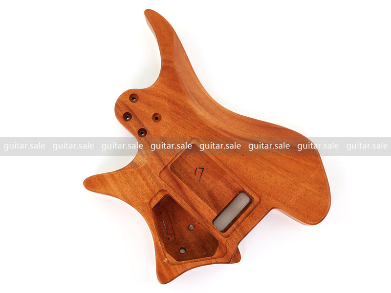 6 String Headless Solid Mahogany Electric Guitar Body with Satin Finish (YMB-030)