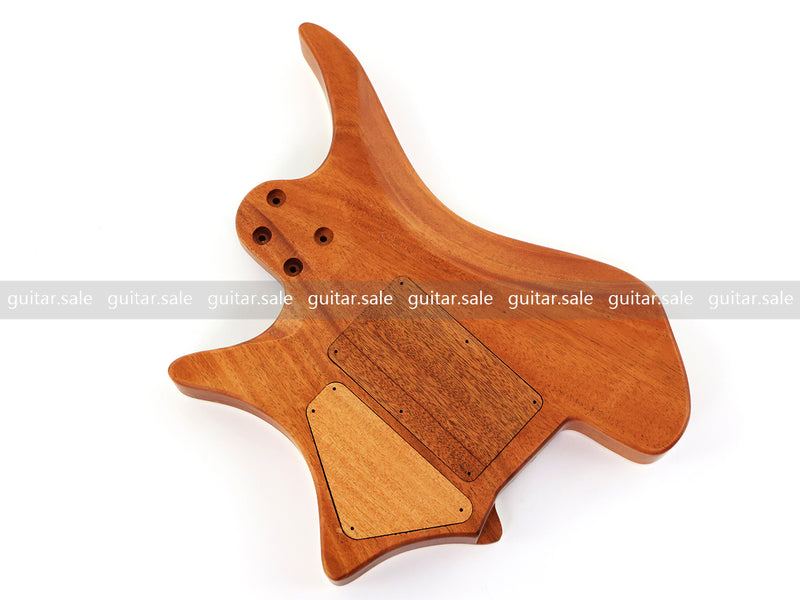 6 String Headless Solid Mahogany Electric Guitar Body with Satin Finish (YMB-030)