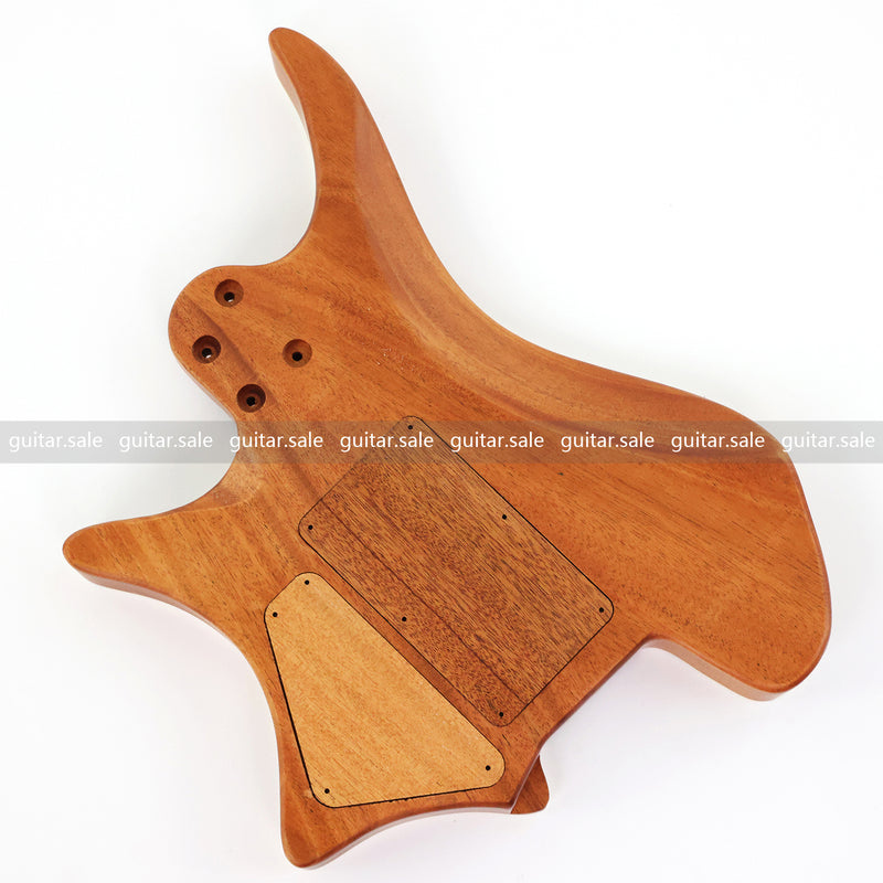 6 String Headless Solid Mahogany Electric Guitar Body with Satin Finish (YMB-030)