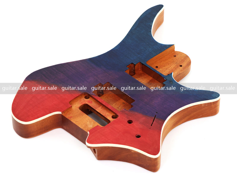 6 String Headless Solid Mahogany Electric Guitar Body with Satin Finish (YMB-030)