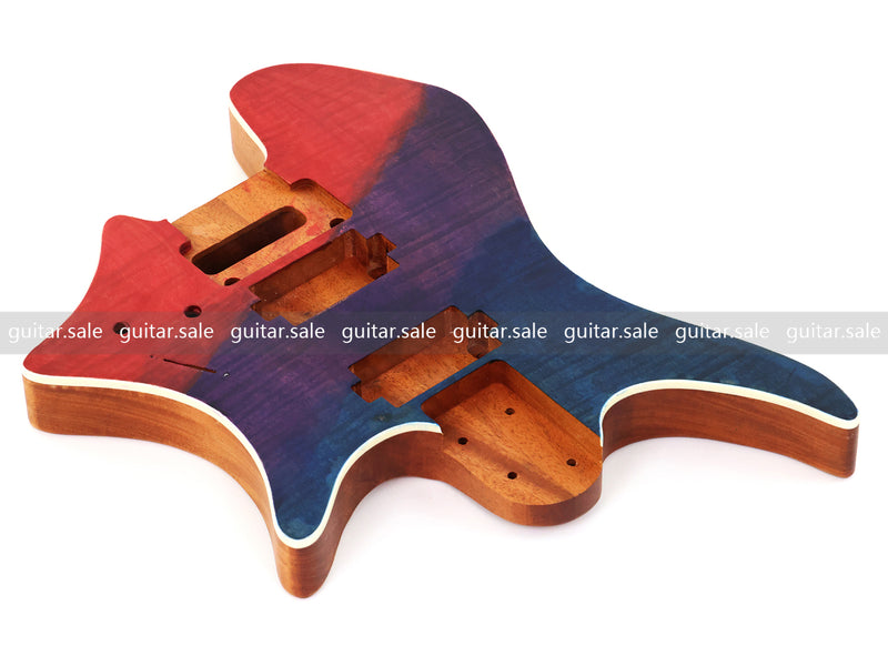 6 String Headless Solid Mahogany Electric Guitar Body with Satin Finish (YMB-030)