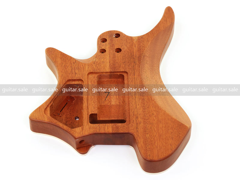 6 String Headless Solid Mahogany Electric Guitar Body with Satin Finish (YMB-031)