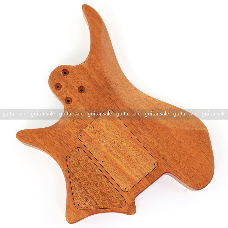 6 String Headless Solid Mahogany Electric Guitar Body with Satin Finish (YMB-031)